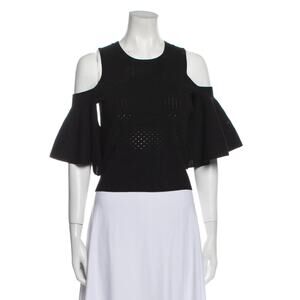 Autumn Cashmere Italian Yard Flounce Sleeve With Cold Shoulders - XSh